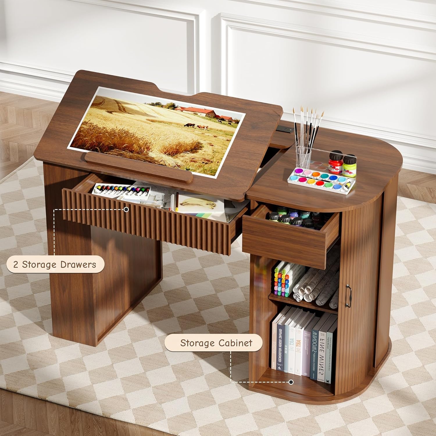Drafting Table with Storage Ca - Art & Craft Paper Origami recensione e prezzo