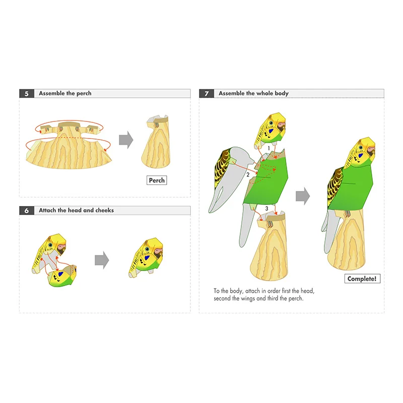 Budgerigar Parrot Bird Handmad - Art Craft Cardboard recensione e prezzo