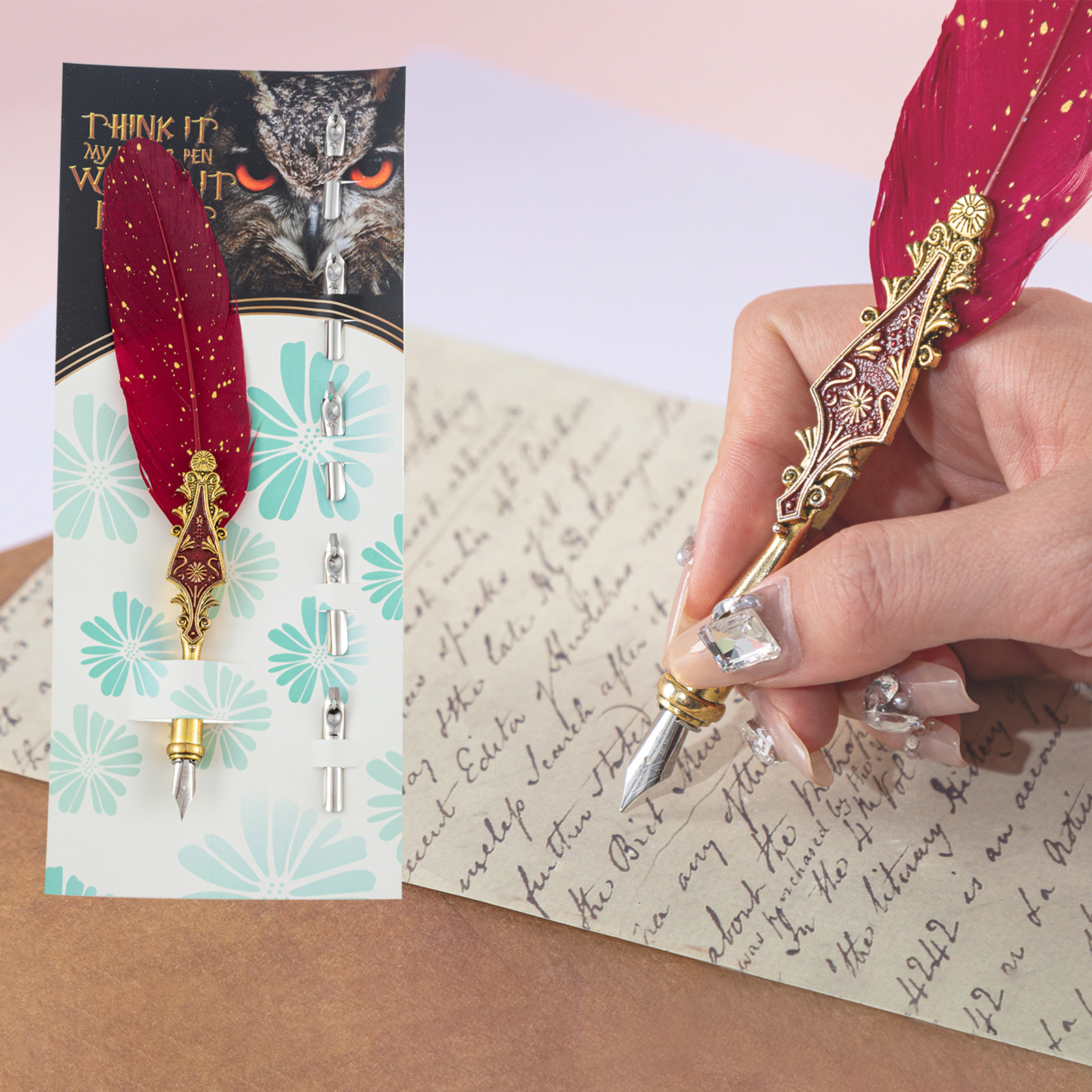Retro Feather Dip Pen Set Vint - Calligraphy Pen Set recensione e prezzo
