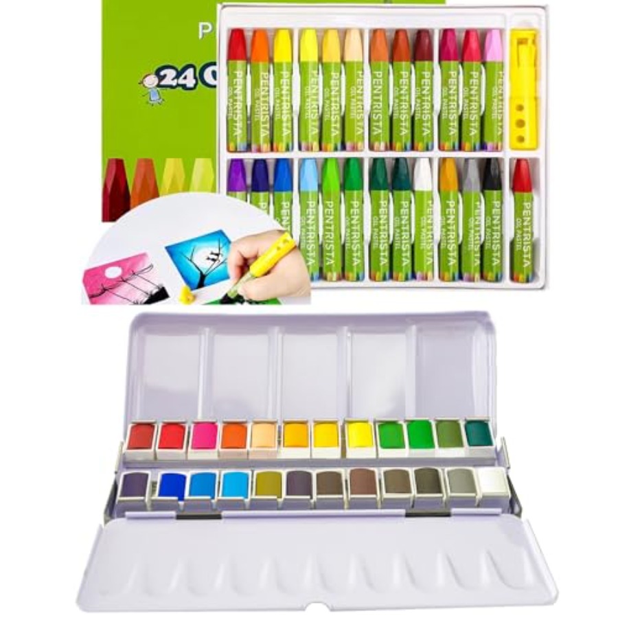 Oil Pastels, Watercolor Paint  - Watercolor Brush Pen recensione e prezzo