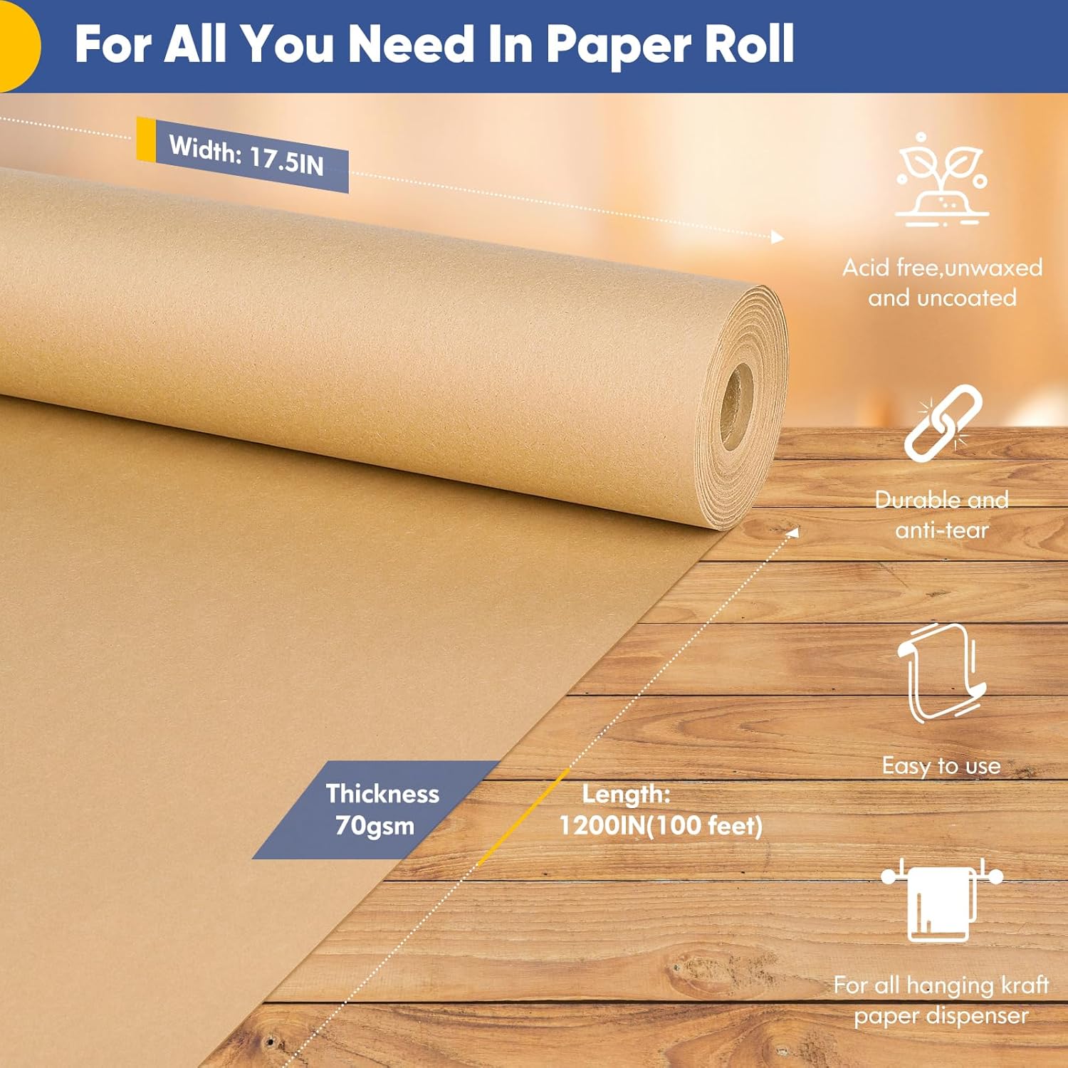 Vanhench Brown Wrapping Paper  - Art Craft Paper recensione e prezzo