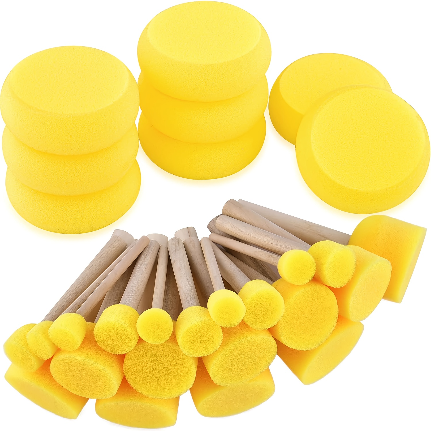 28 Pieces Round Sponge Brush,  - Watercolor Brush Pen recensione e prezzo