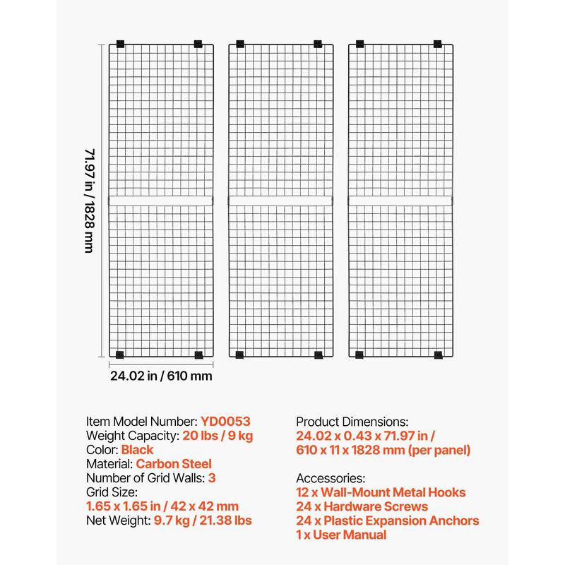 3 Packs Grid Wall Panels, 2 x  - Art Craft Show recensione e prezzo