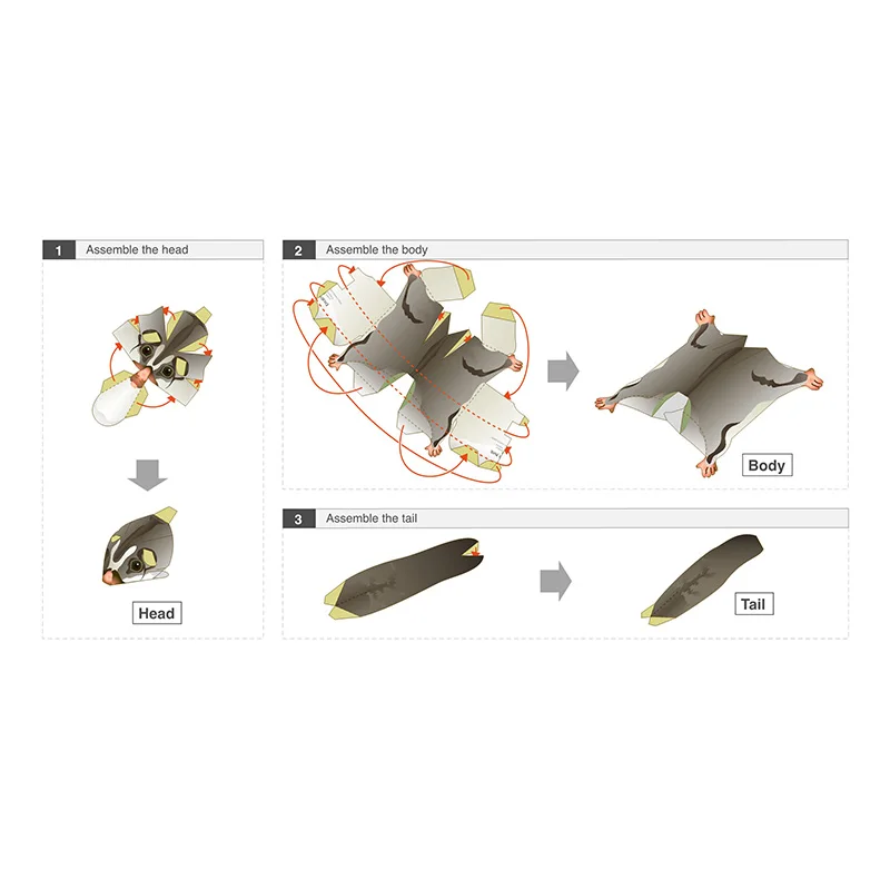 Sugar Glider Flying Mouse Hand - Art Craft Cardboard recensione e prezzo