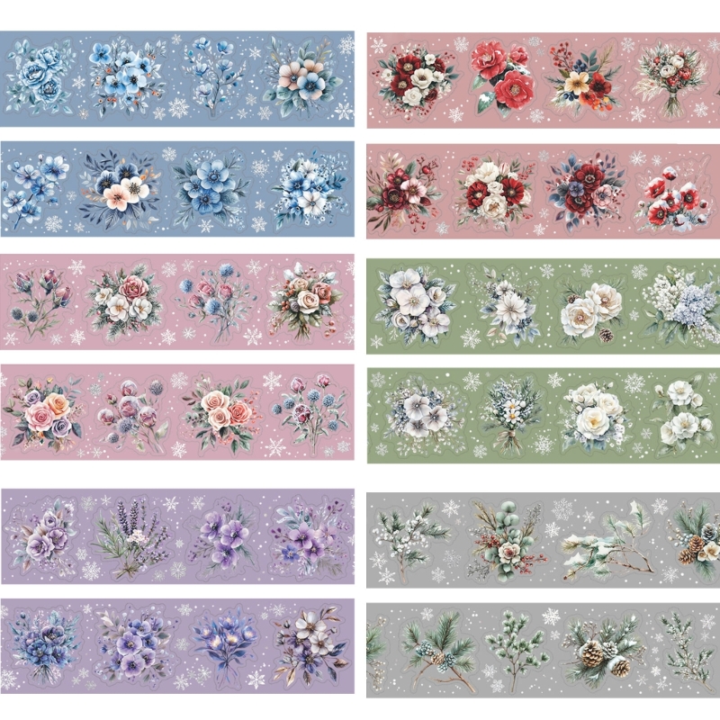 D5BB Flower Pattern Sticker Wa - Art Craft Notebook recensione e prezzo