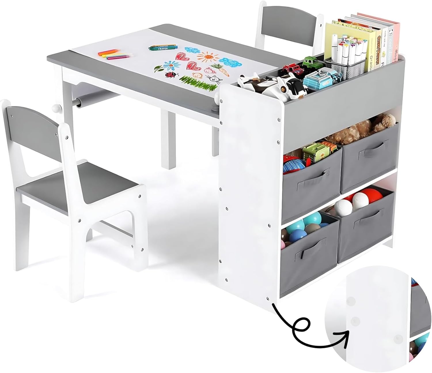 Kids Art Table and 2 Chairs, C - Art Craft Toddlers recensione e prezzo