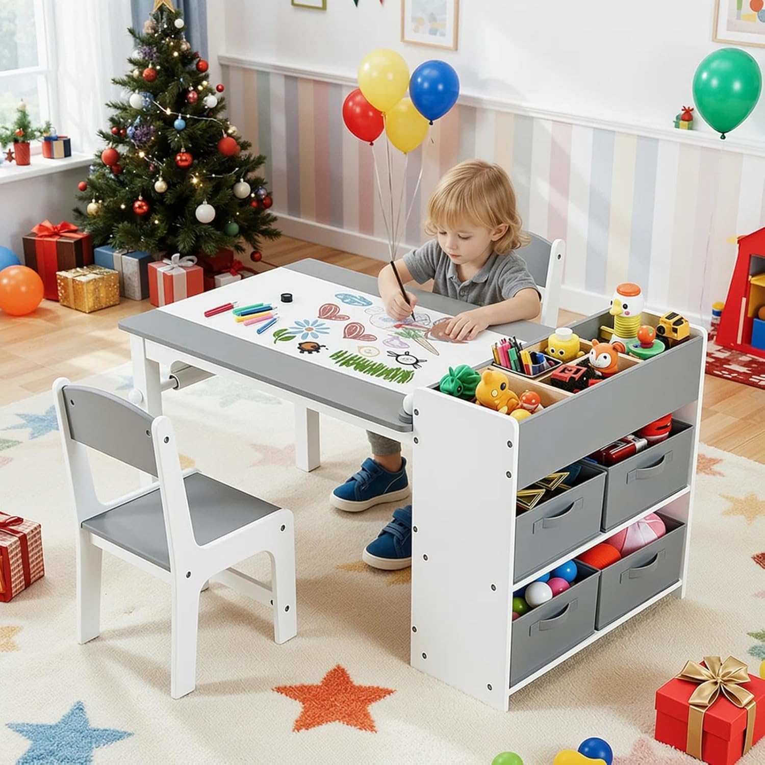 Kids Art Table and 2 Chairs, C - Art Craft Toddlers recensione e prezzo