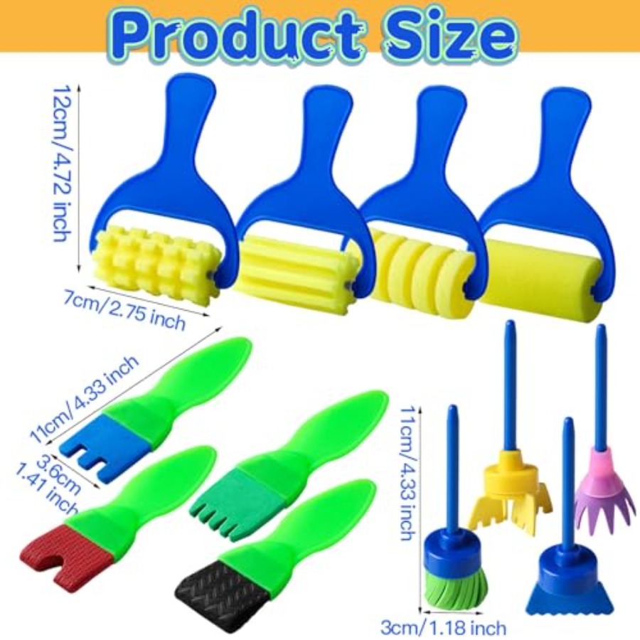 Kids Paint Brushes, 12 Pack Wa - Art Craft Toddlers recensione e prezzo